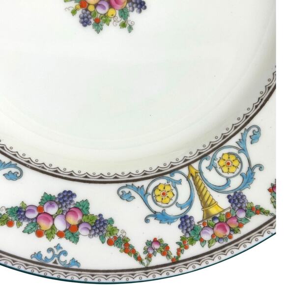 Antique Wedgwood Ventnor Enameled 10.5" Retired Dinner Plate 1920's-Set of 4 - Picture 6 of 8